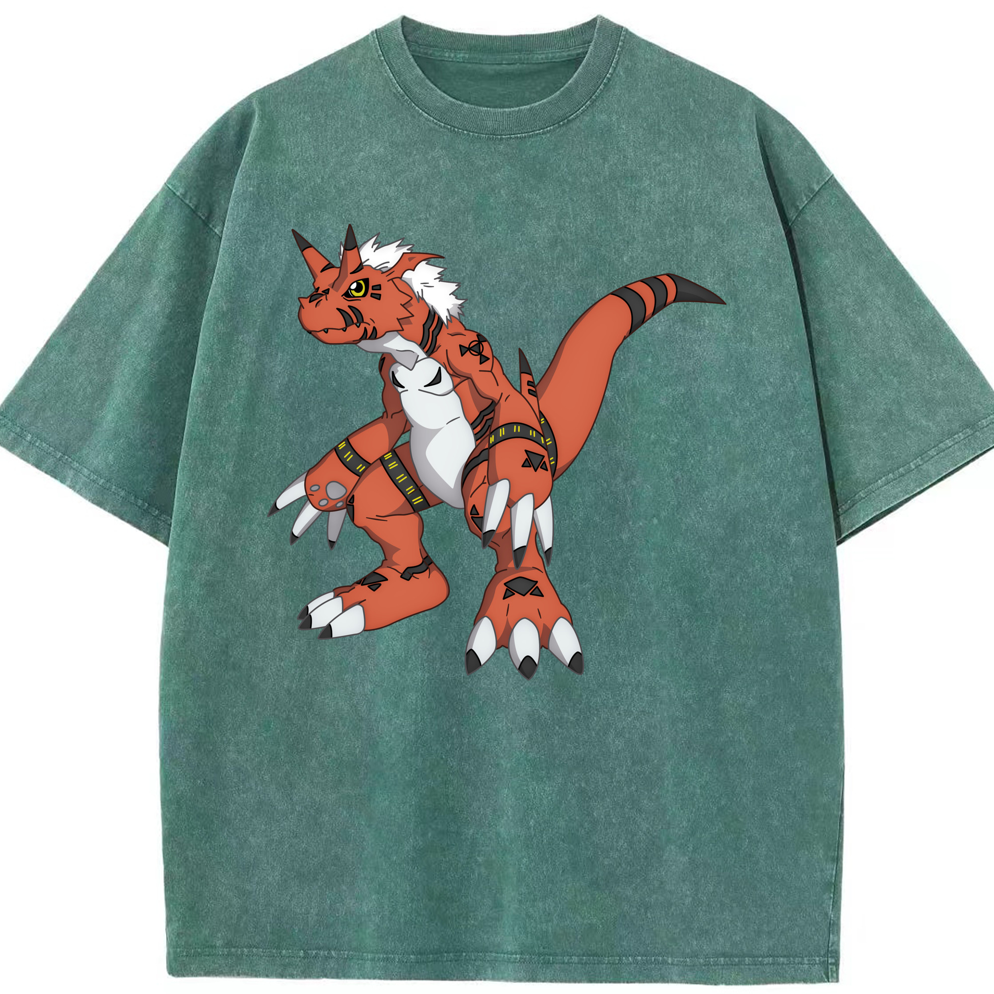 （画像用） Digimon デジタルモンスター/デジモン 綿100% ヴィンテージ風 半袖Tシャツ（フロントプリント）